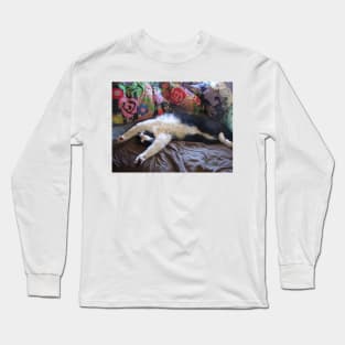 Funny Tuxedo Cat Sleeping Long Sleeve T-Shirt